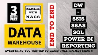  3 HOURS  Data Warehouse Complete Tutorial - SQL + SSIS + SSAS + Power BI - { End to End }