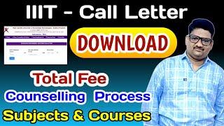 iiit counselling and Fee Details in telugu 2024