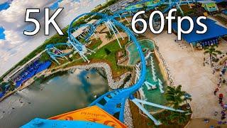 Pipeline The Surf Coaster front seat on-ride 5K POV @60fps SeaWorld Orlando