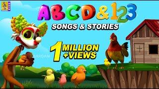 ABCD & 123 Songs & Stories  Latest Kids Animation Malayalam