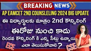 AP EAMCET 2nd Phase Counselling 2024 Vacant Seats  AP EAMCET 2nd Counselling 2024  AP EAMCET 2024