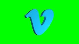 Vimeo Logo Icon 3D Revolving Animation Loop on Green Screen  4K  FREE TO USE