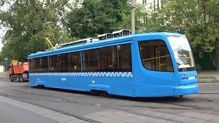 Trams in Moscow Russia 2021 Трамваи в Москве 2021