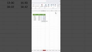 Excel’de Saat Hesabı #meyzileyoutubeshorts
