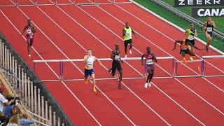 BENJAMIN sprints on WARHOLM and DOS SANTOS - 400m hurdles - Diamond League Monaco 2024