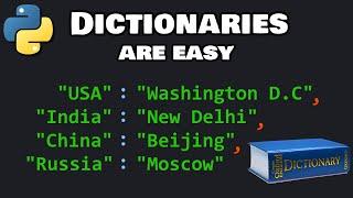 Python dictionaries are easy 