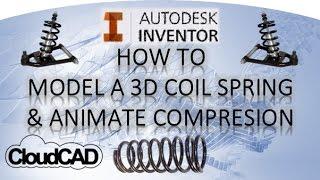 How to make a coil spring compressanimate  Autodesk Inventor