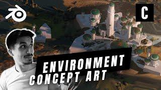 Environment Concept Art In Blender - TUTORIAL
