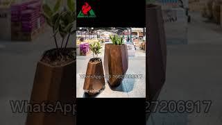 Rust-like Industrial Corten Planter for Garden Design#planter #flowerpots