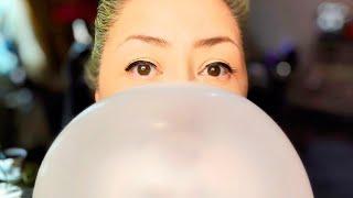 #ASMR Chewing Gum Blowing Bubbles - No Talking