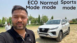 2024 Toyota Fortuner all mode chek  ECO  Normal Sports mode  Fortuner test drive  Boby yadav