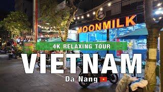 Da Nang Vietnam  City Walk Walking Tour  Beach Walk to Expat Area   4K 60fps