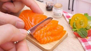 Perfect Miniature Greek Yogurt Salmon Recipe  Easy Cooking Tiny Food With Tiny Cakes