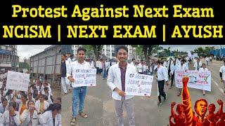 protest against next exam  ncism  next exam ayush  bams  bums  bhms #video #examnews #nextexam