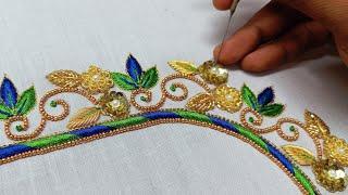 Unique blouse design  Beautiful Blouse designs  #aariembroidery2_0 #aariwork