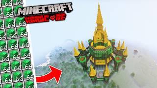 I Built A GIANT EMERALD CASTLE In Minecraft Hardcore  HINDI 