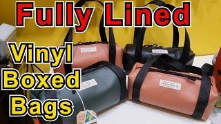 How to sew fully lined vinyl boxed bags using sample and vinyl offcuts