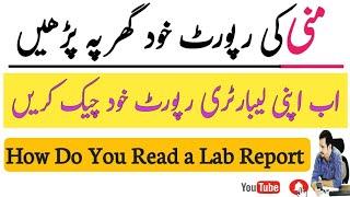 Semen Analysis  How To Read Lab Report At Home  Apni Test Ki Report Khud Check Karen  Irfan Azeem