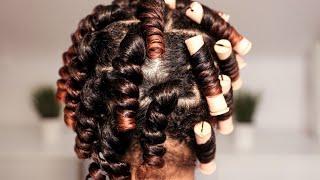 How To  Medium Perm Rod Set w Mousse  Natural Hair