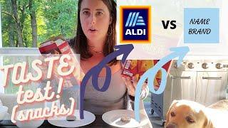 Aldi vs Name Brand  Taste test  Snack edition  Save money on groceries