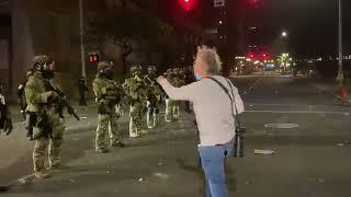 Vietnam Veteran Gets Pepper-Sprayed By Portland Police But He Continues His Speech