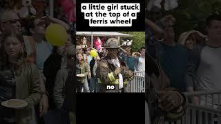 a little girl stuck at the top of a ferris wheel #shorts