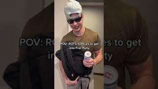 ROTC kid tries to get into frat party... Tiktok justinlt23