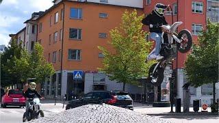 EPIC JUMPS IN THE MIDDLE OF STOCKHOLM CITY Supermoto BikeLife
