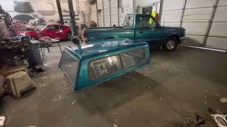 Custom painted camper shell for the Ford Ranger