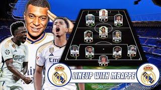 REAL MADRID PREDICTED LINEUP WITH KYLIAN MBAPPE CENTRE FORWARD