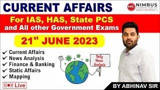21st June 2023  Current Affairs-2022  By Abhinav Joshi