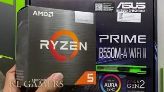 AMD Ryzen 5 5600G ASUS PRIME B550M-A WIFI II INNO3D GTX1650 AGI SSD Gaming PC Build