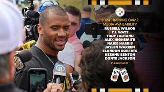 Steelers 2024 Training Camp Player Media Availability July 24  Pittsburgh Steelers