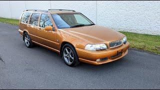 4K Review 1998 Volvo V70R AWD Orange Japanese Import Virtual Test-Drive & Walk-around