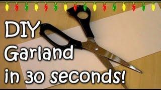 How to make a Garland in 30 seconds - Homemade Easy Garland tutorial
