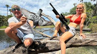 Hunting Urban Bridge Chickens with High Tech Air Riffles Catch & Cook