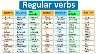 Common Regular Verbs  Definition & Examples  Improve your vocabulary