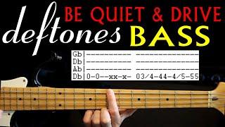 Deftones Be Quiet and Drive Bass Guitar Tab Lesson  Tabs Cover aka Far Away
