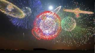 New Years 2013 - Synchronized Epic Music Heart of Courage - FWSim Fireworks Display - HD