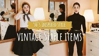 STAPLE ITEMS for a Vintage Inspired Style  Clothing Accessories & Shoes