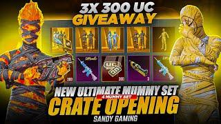 BEST LUCK INFERNO FIEND 4 MUMMY SETS CRATE OPENING  3x300 UC WINNERS  PUBG MOBILE 