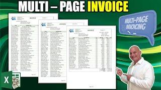 How To Create Professional Invoices With Multiple Pages In Excel FREE DOWNLOAD