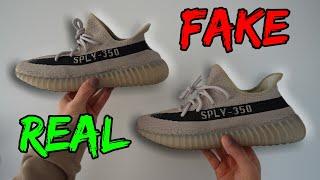 REAL VS FAKE  ADIDAS YEEZY BOOST 350 V2 SLATE SNEAKER COMPARISON