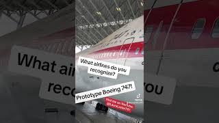 Boeing 747 Prototype Airline Logos at the Museum of Flight Pan Am United TWA Delta KLM AA & more