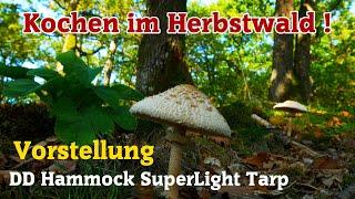 Kochen im Herbstwald  Vorstellung DD Hammock SuperLight Tarp