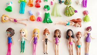 Polly Pocket Barbie Elsa Anna Kıyafet Giydirme Oyunu Yeni