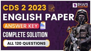 CDS  2023 Exam Analysis  CDS Exam English Paper Analysis 2023  CDS 2 2023 Answer Key