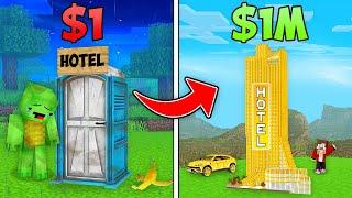 Mikey Family 1$ vs JJ Family 1.000.000$ VACATION in Minecraft Maizen