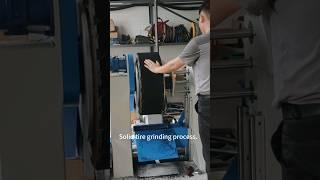 Solid tire grinding process #Tyre retreading #Tyre polisher