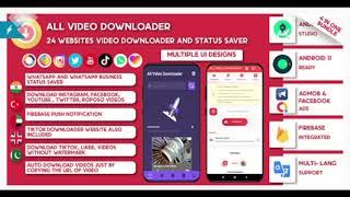 Source code All Video Downloader & Story Saver  Roposo Whatsapp Tiktok Instagram FB